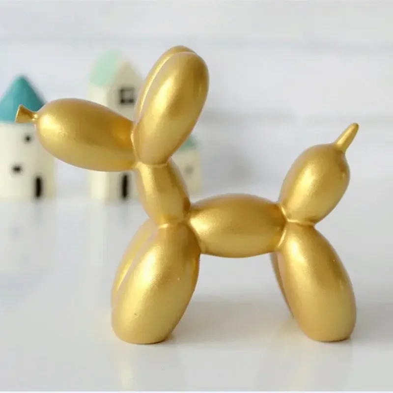 Balloon Dog Animals Statue Sculpture Animals Cake Art Pendant Modern Tabletop Decoration Home Resin Dessert Mat Balloon Party 0424