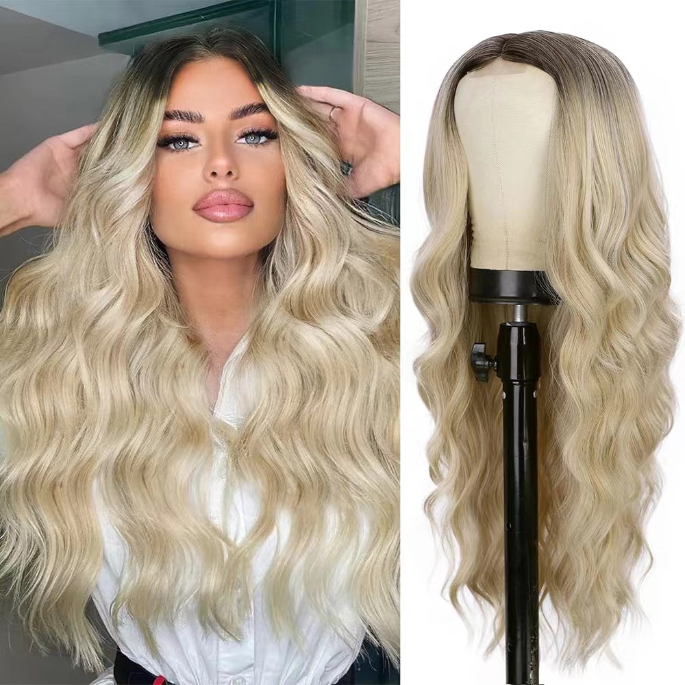 Sale Long Deep Wave Full Lace Front Wigs Human Hair Curly 10 Styles Female Synthetic Natural Synthetic Hair Lace Wigs Free Fast Delivery