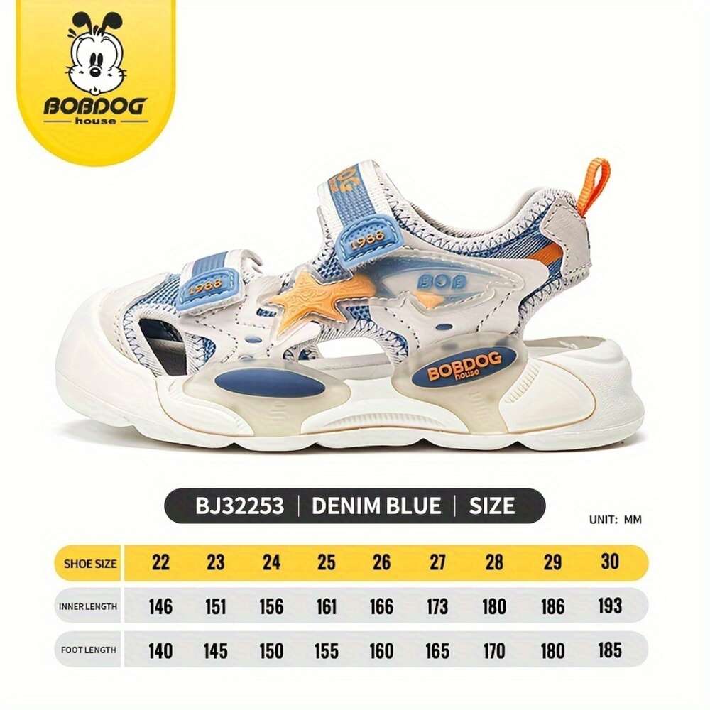 BOBDOG House Unisex Kid's Toddler's Close Toe Breathable Sandals Comfy Durable Soft Sole Beach Water Shoes for Boy's & Girl's Outd