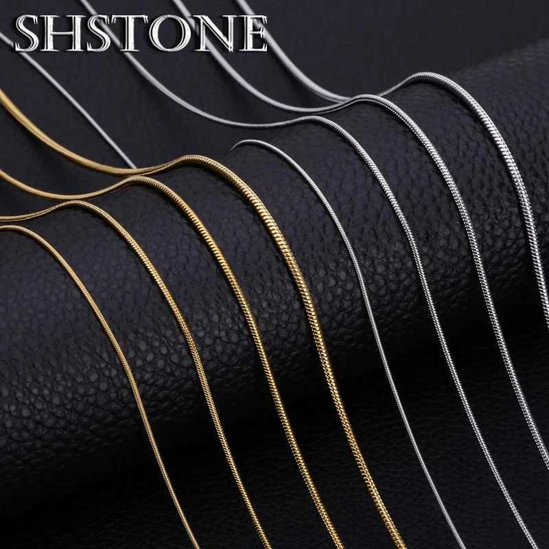 925 sterling silver 18K gold snake chain womens 1mm 2mm 3mm necklace mens rope chain jewelry noble womens long chain necklace X241123