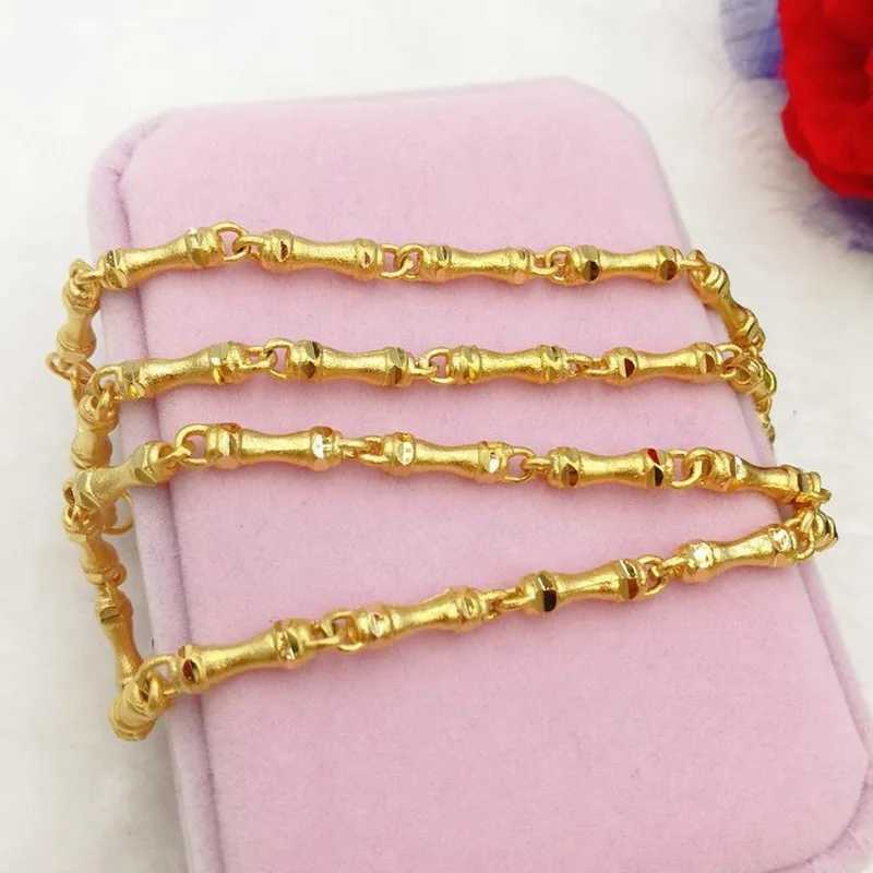 Pure 18k gold necklace bracelet jewelry set real gold chain womens exquisite jewelry 18k wedding bracelet ring necklace X241123