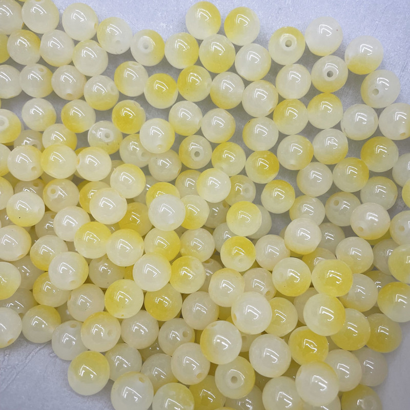 Glass Beads 12mm Crystal Beads Glass Round Beads Gemstone Ball Beads Bracelet Beads Loose Spacer Beads