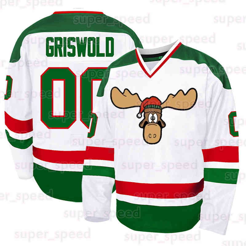 Men's 00 Clark Griswold Ice Hockey Jersey Christmas Vacation Black Friday Deal Cyber Monday Sale 13 Jason Voorhees The 13th Movie Halloween Horro