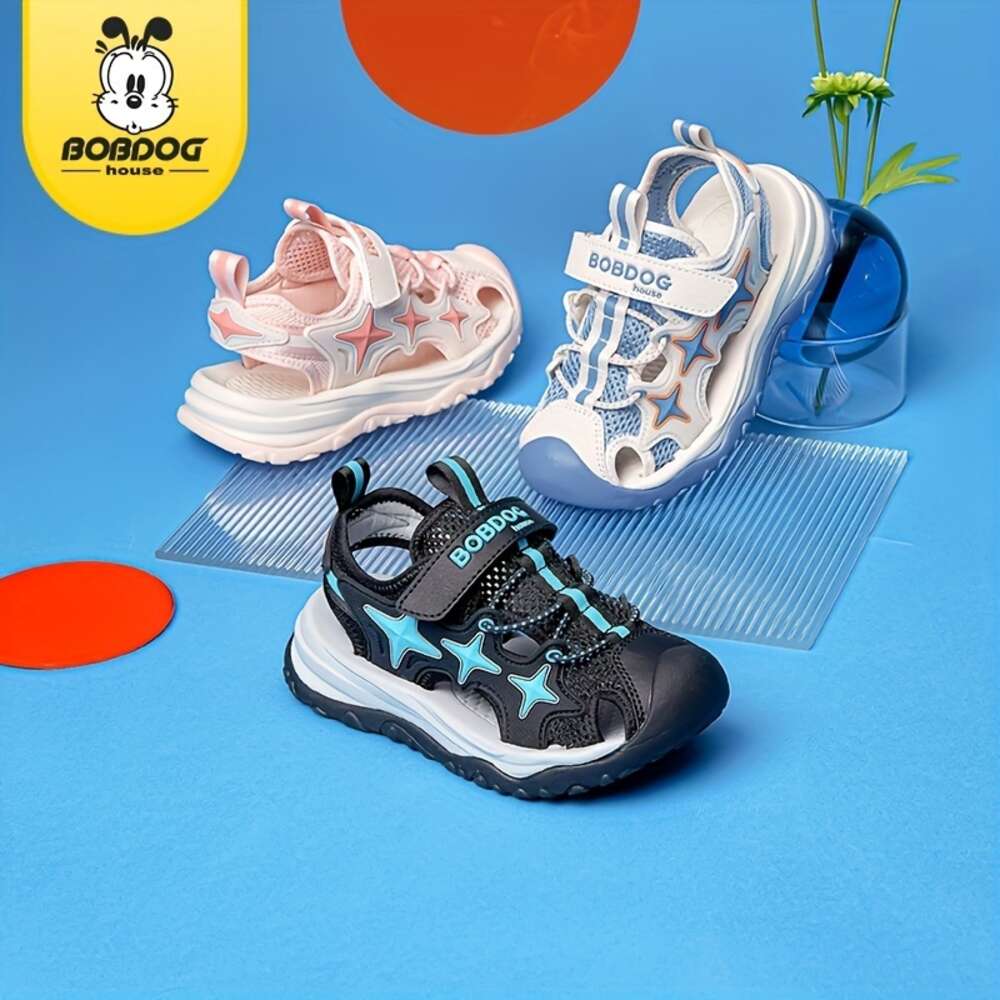 Bobdog Unisex Kid's Adorable Breathable with Hook Loop Fastener Comfy Casual Sneakers for Boy's & Girl's Outdoor Activities BBT32243