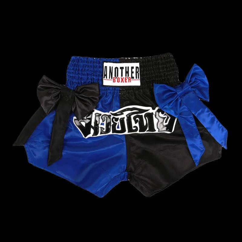 Muay Thai shorts bow satin Taekwondo boxing shorts boxing cage training shorts womens and childrens combat MMA martial arts clothing 241122