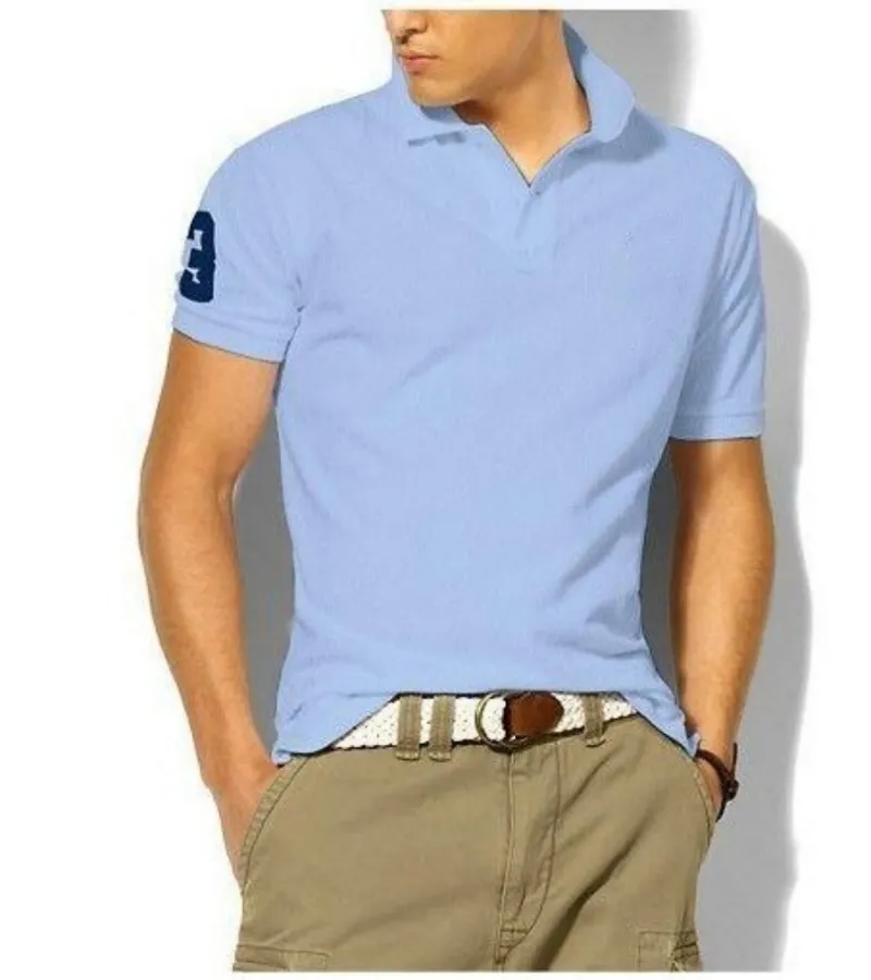 Big horse Embroidery Mens Polo Shirts Summer Tops Mens Fashion Shirt Men Women High Street Casual Top Tee Hot
