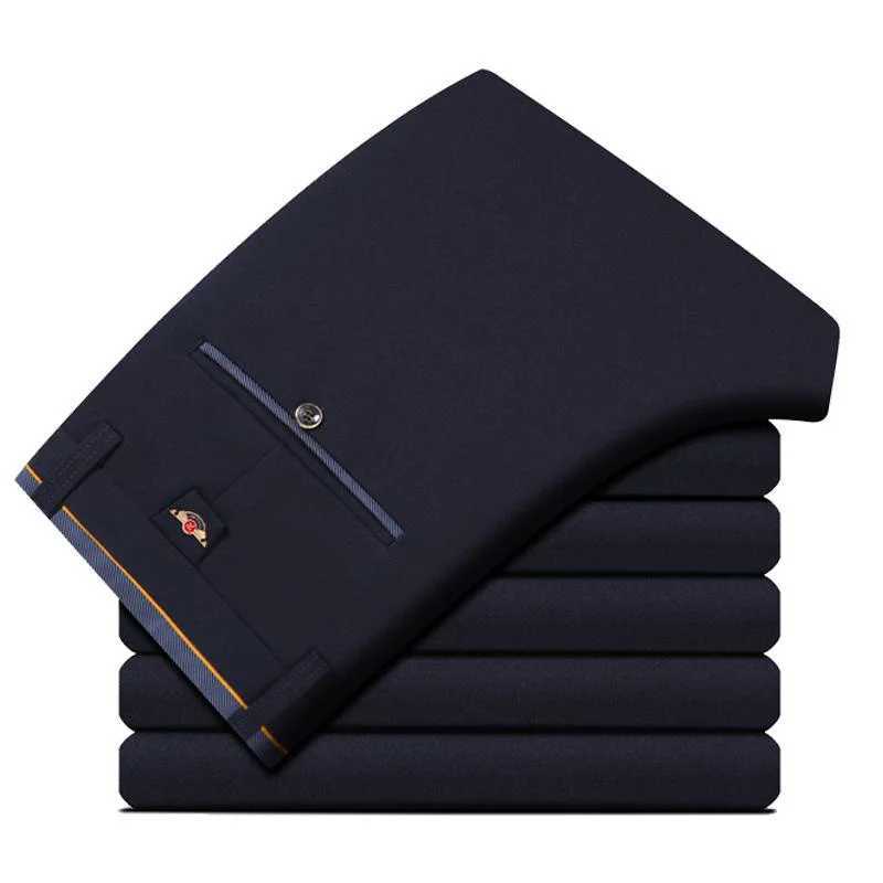 Spring autumn mens business suit mens summer thin formal solid long dress straight bag office mens straight bag transportation W250411