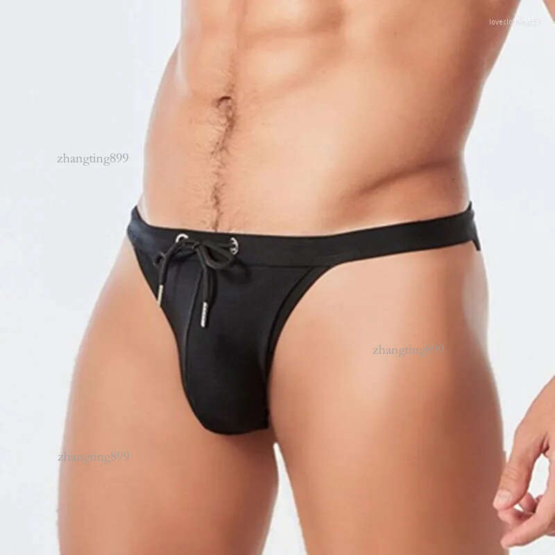 Men's Swimwear Sexy Mens Swim Briefs With Bulge Big Pouch Mini Swimming Trunks Brazilian Bikini Bathing Suit Beach Shorts Gay Desmiit