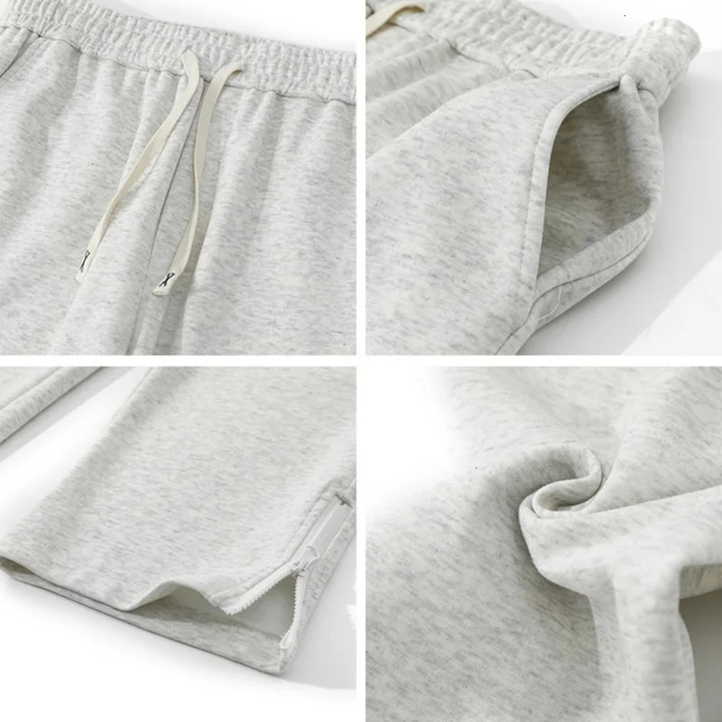 Grey Black Sweatpants Men Fashion Oversized Wide Leg Pants Men Streetwear Loose Straight Sports Pants Mens Joggers Trousers 240422