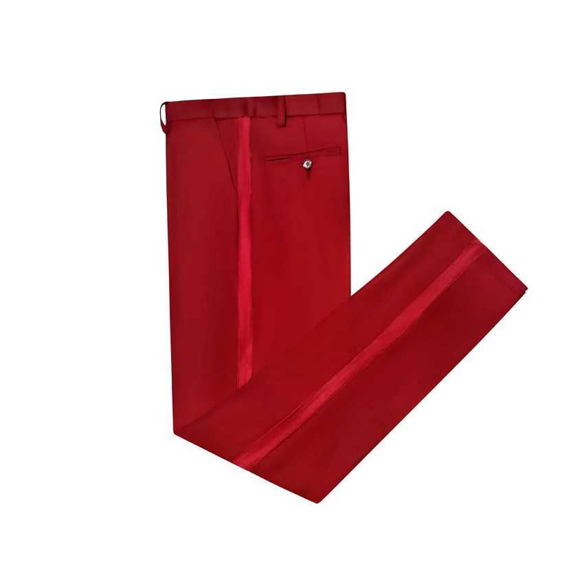 Hot Sale Suit Pant Black Edge Suit Trousers Black Satin trimmed trousers Man Trousers Piece Black Tuxedo Pants W250225