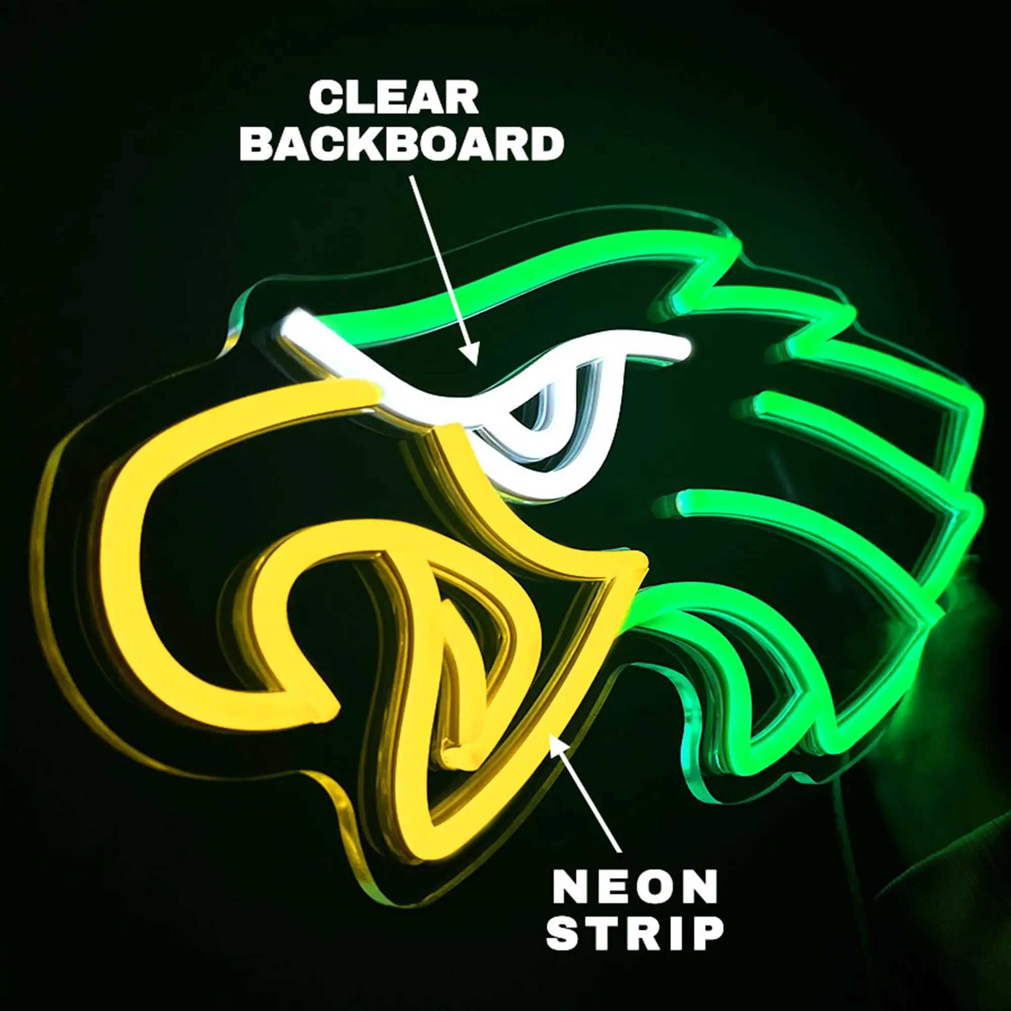 Eagle Neon Signs Football Team Led Neon Sign Wall Decor Animal Preppy Lights for Man Dorm Room Pub Decor Party Sport Fans Gifts Z241123