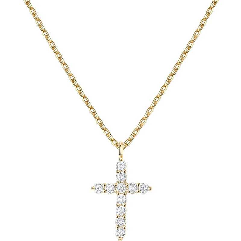 14K gold-plated cross necklace suitable for women X241123