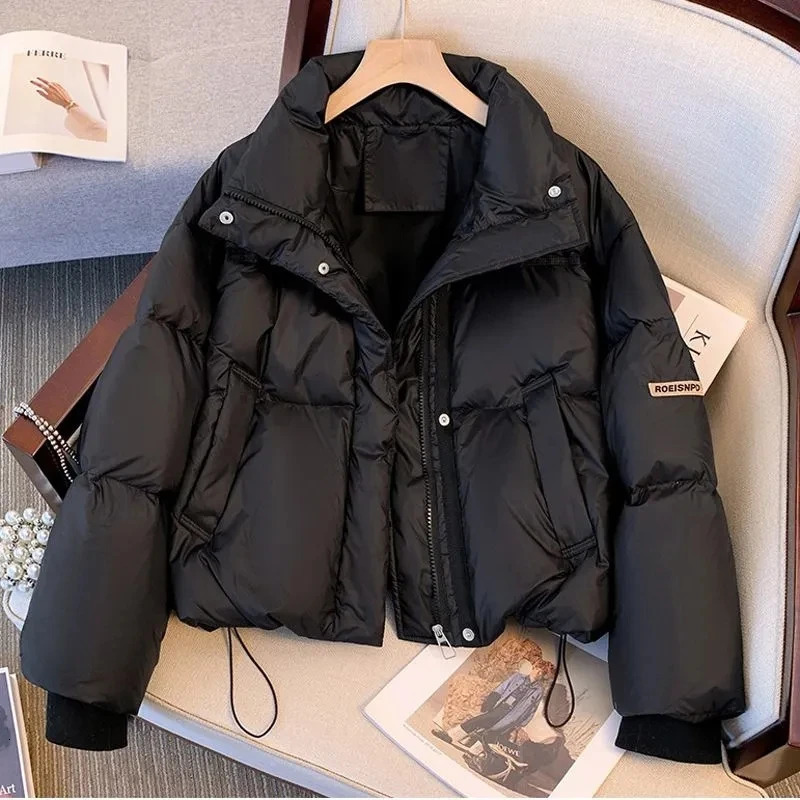 Women Down CottonPadded Coat Girl 2025 Winter Warm Cotton Padded Jacket Short Bread Outwear Ladies Thicken y241120