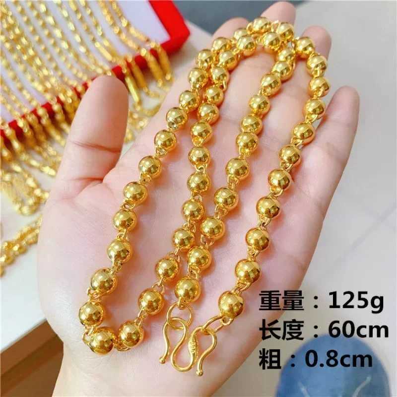 AU999 Gold Necklace New Thick Boss Chain Transfer Mens 24K Pure 60cm Jewelry Customized Fashion Necklace ORNA X241123