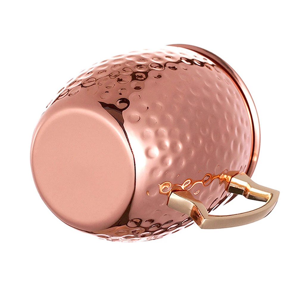 1PCS 530ML Moscow Mule Mug Stainless Steel Copper Goblet Anti-fall Wine Cup Champagne Party Bar Beer Tool 0424