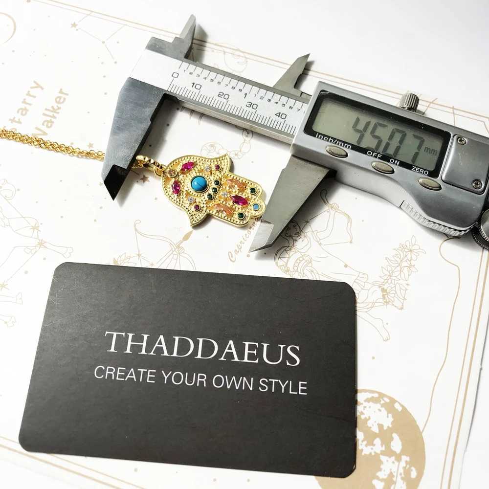 Charm necklace Fatima gold hand summer brand new retro exquisite jewelry European 925 sterling silver turquoise womens gift X241123