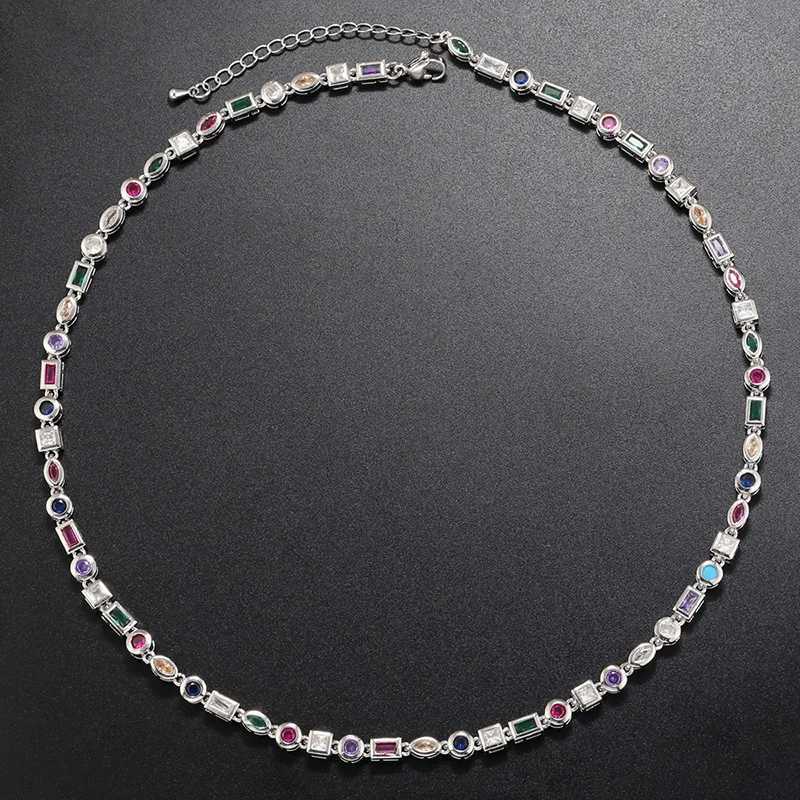 ZHUKOU womens candy necklace cubic zirconia mens necklace original couple necklace fashion jewelry wholesale VL242 X241123