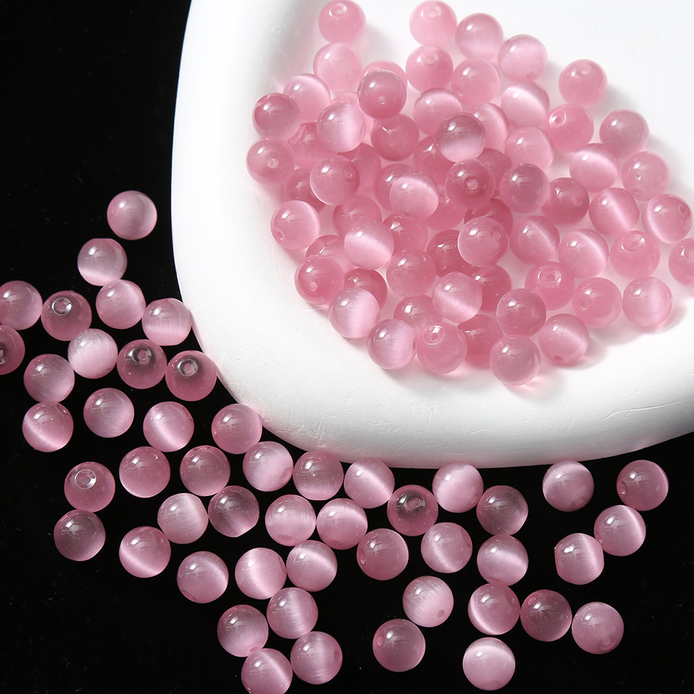 Antique cat's eye loose bead round bead DIY handmade necklace bracelet beaded bead jewelry accessories