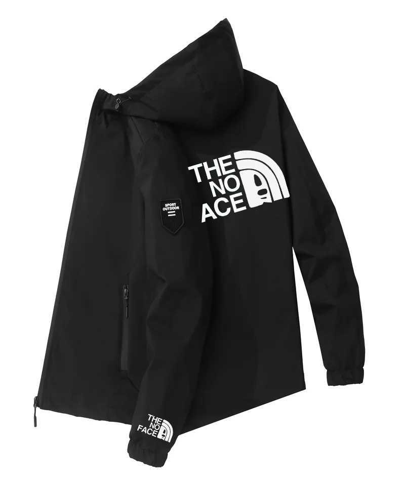 Mens high-quality zipper hooded windproof jacket outdoor hiking and adventure camping windproof travel new cuff jacket X241123
