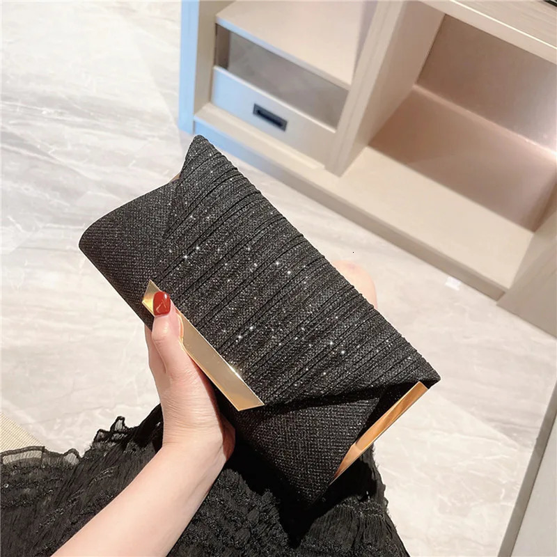 Women Exquisite Evening Bag Party Banquet Glitter Purse Lady Elegant Wedding Clutches Handbag Female Cocktail Chain Shoulder 241115
