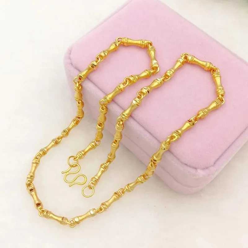 Pure 18k gold necklace bracelet jewelry set real gold chain womens exquisite jewelry 18k wedding bracelet ring necklace X241123