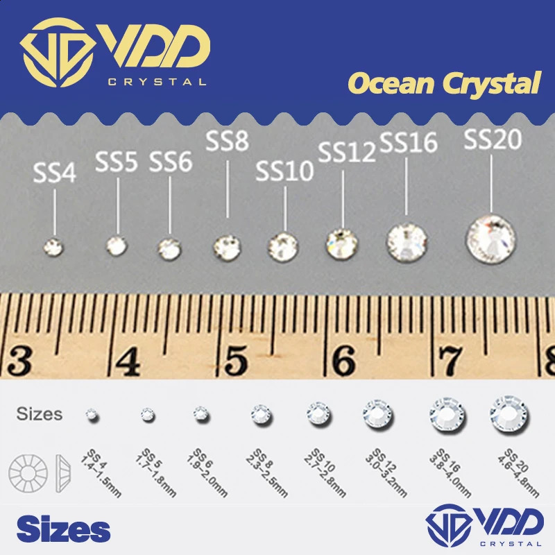 VDD 14400Pcs Wholesale High Quality Glass Crystal Rhinestones Non fix Strass Flatback Diamond Nail Art DIY Craft Decorations 240412