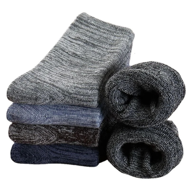 10 pairs/Lotte cotton socks high-quality cotton warm thick comfortable soft solid color mens thick business socks mens socks 241122