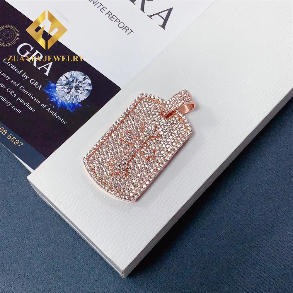 Laser Engraving Service Moissanite Pendant Charms Collection Cross Pendant Hip Hop Rock Iced Out Jewelry Gifts
