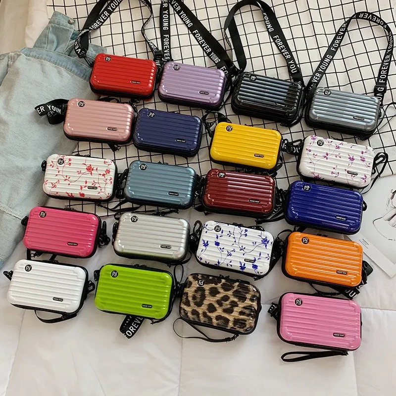Customizable Womens mini suitcase shoulder bag Cosmetic Bags Cases 241115