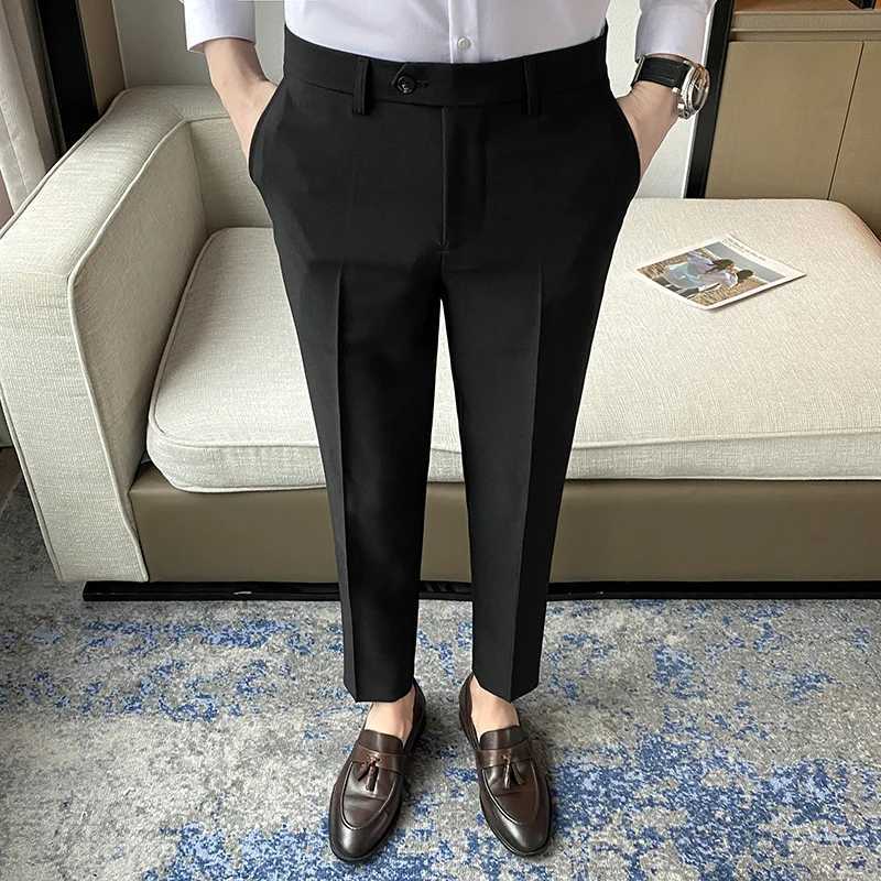 2023 Beauty Wedding Dress Mens Formal Set Pants White and Black Green Stage Performance Banquet Business Social Slim Trousers W24241123