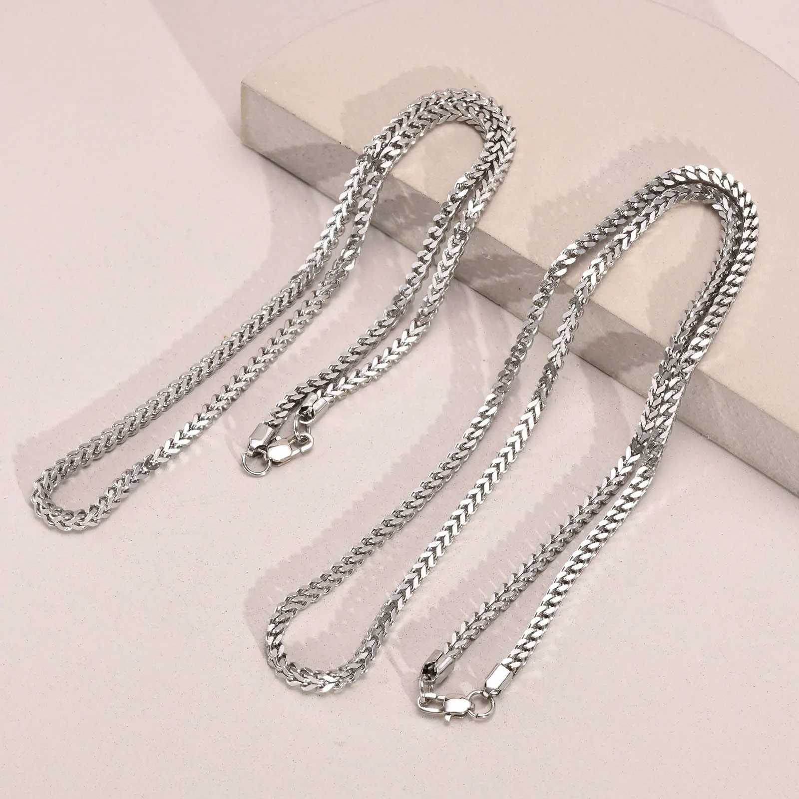 Franco Chain Necklace for Men Boys3mm Thick Stainl Steel NecklaceMale Chain Jewelry GiftsX241123
