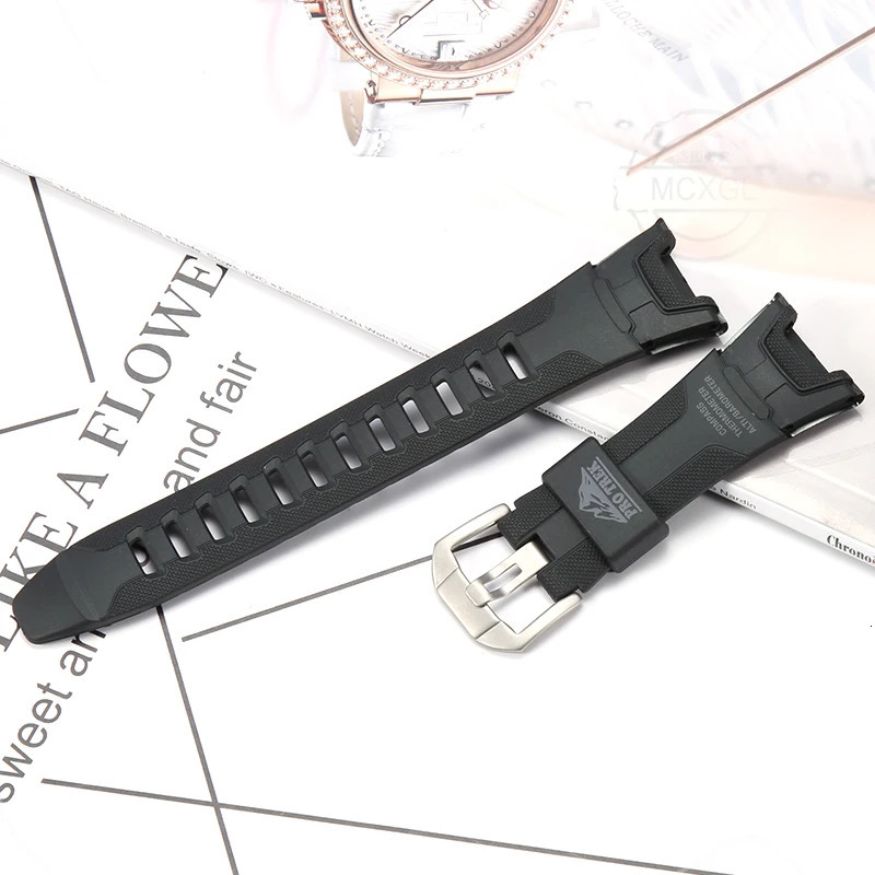 Resin Rubber Strap For Casio ProTrek PRG110 PRW1300 PAW1300 Men Sport Waterproof Replacement Band Bracelet Watch Accessories 240409