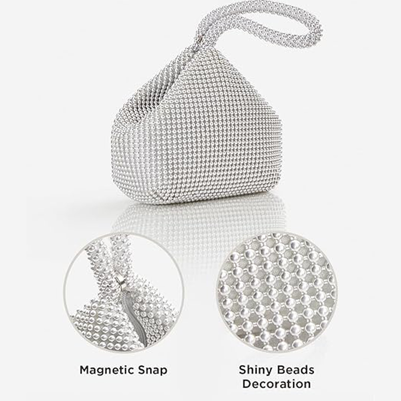Women's Beaded Clutch Evening Bags Vintage Elegant Triangle Purse for 1920s Party Prom Wedding designer bag Women's Evening Bag fashion Eleg