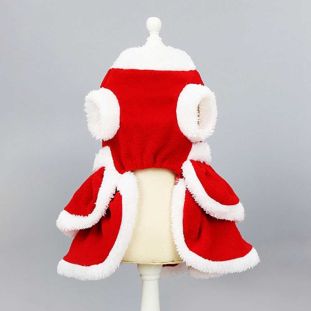 Christmas Coat Dog Clothes Dog Dress Xmas Dress Red Skirt Pets Cat Warm Dress Bow Skirt for Poodle Yorkie Chihuahua Clothes CatXJ241125
