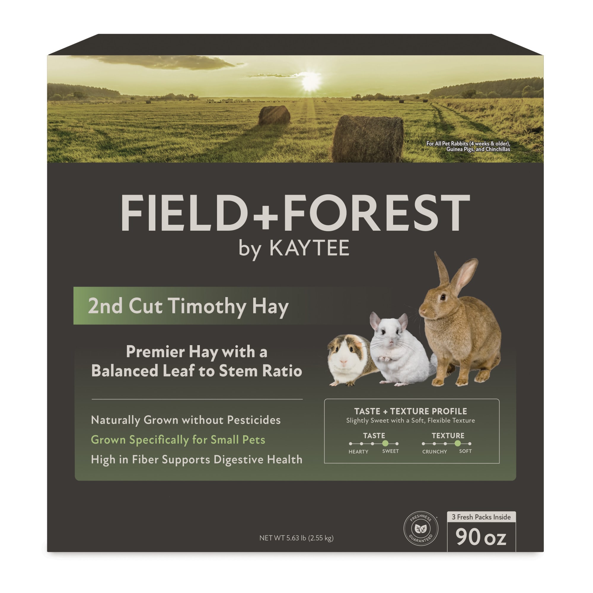 Kaytee Field+Forest 2nd Cut Timothy Hay for Rabbits & Small Animals, 90 oz.
