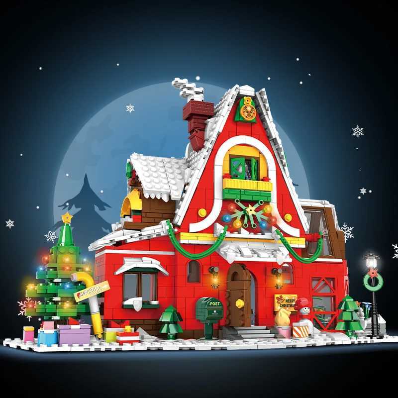 2023 Ci Creativi Winter Village Christmas House Christmas ART House Model Building Blocks Bricks Kids Toys Christmas GiftXJ241125