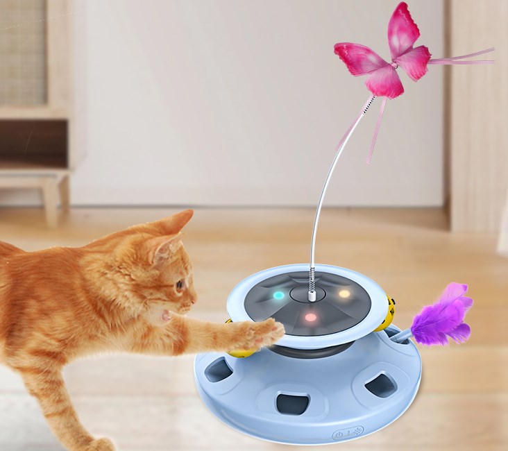 Novelty Designed Products 3 in 1 Cat Toys Rechargeable Interactive Cat Toys for Indoor Automatic Electric PetToy