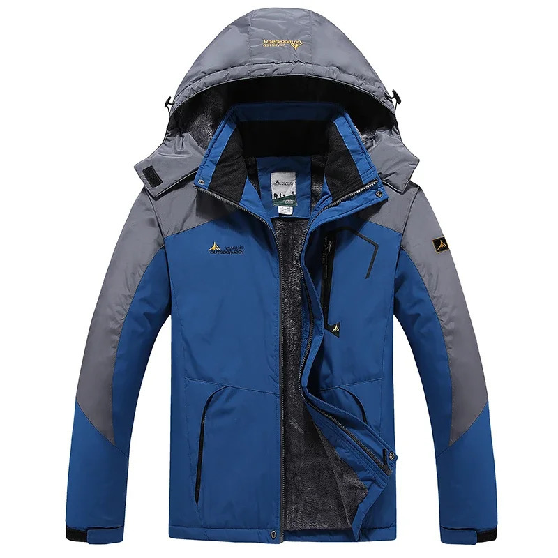 Outdoor plus cashmere Jacket threedimensional lock temperaturecold warm waterproof wind fabric ventilation coat 241112