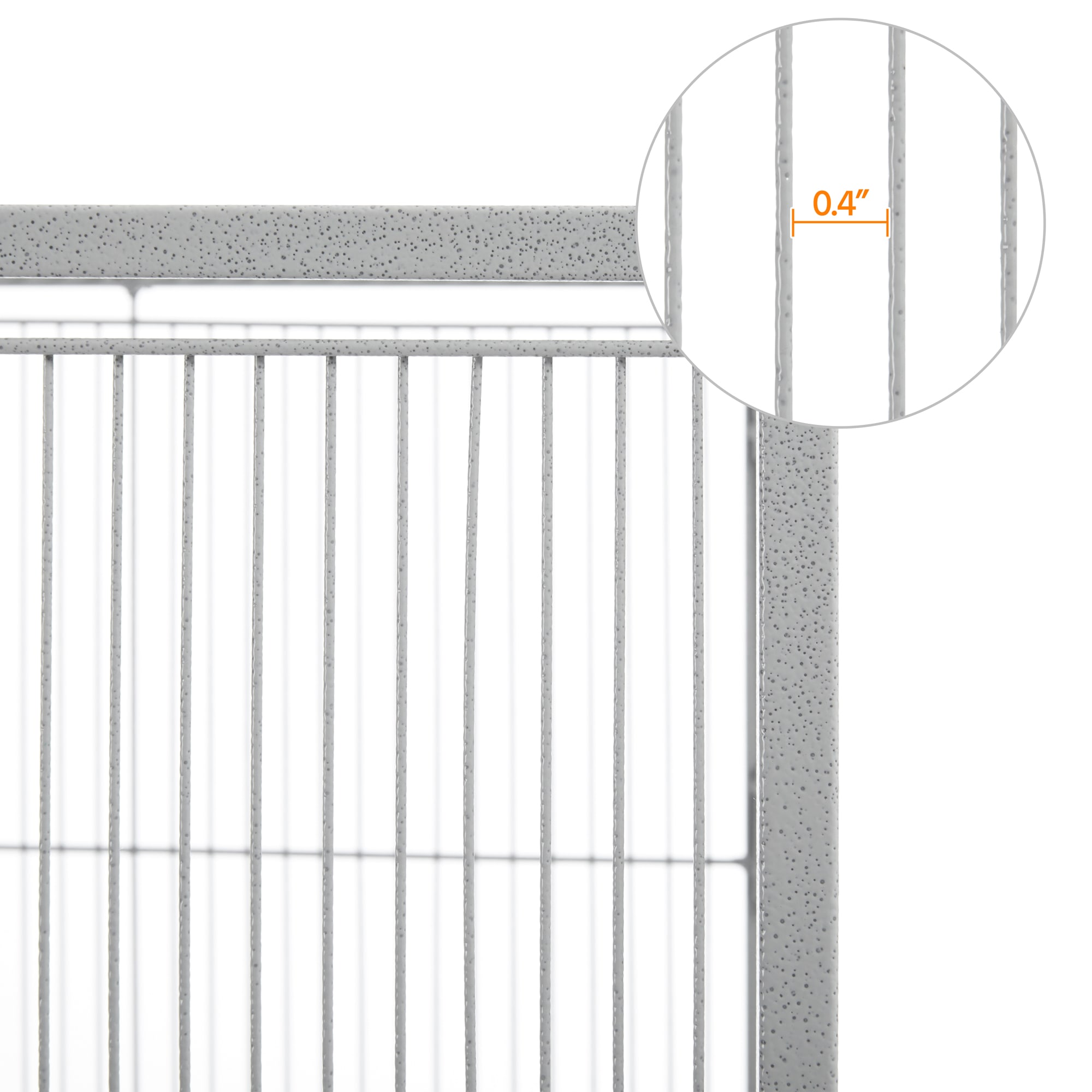 Topeakmart Light Gray Metal Bird Cage with Rolling Detachable Stand, 53.5" H
