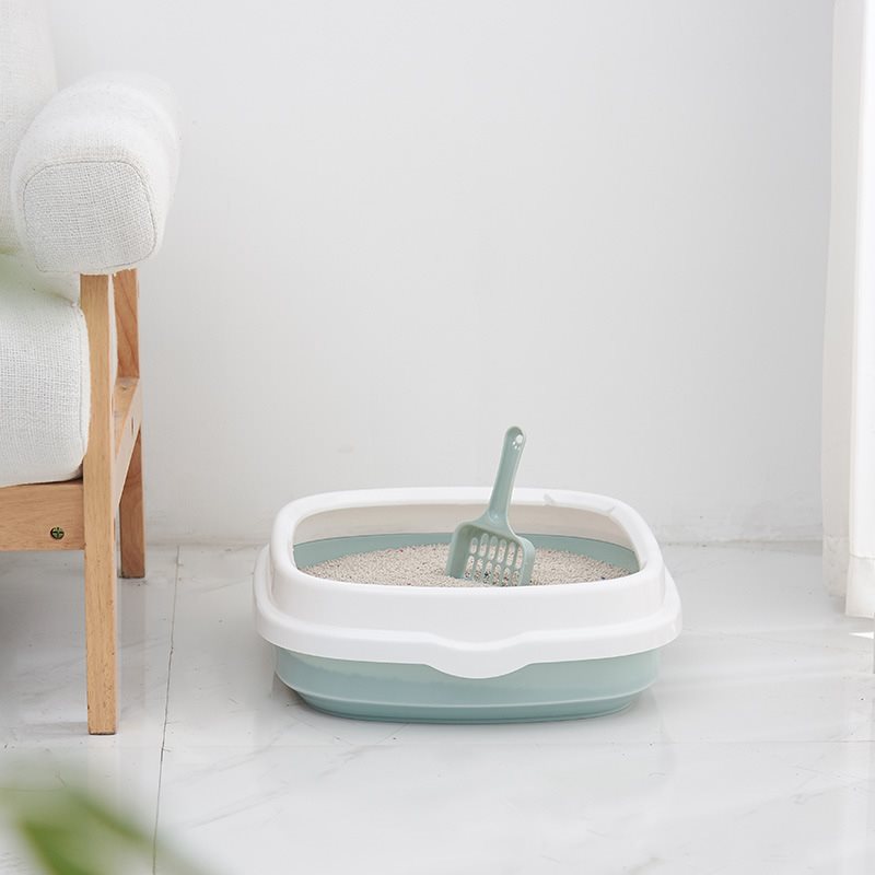 Cat Clean Up Products Plastic Large Space Cat Toilet Box Cat Litter Box Sandbox