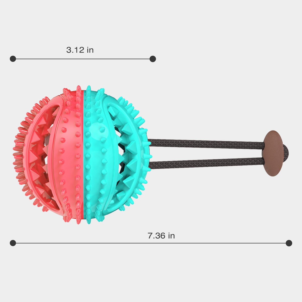 Rubber Indestructible Treat Dispensing Ultra Ball Hiding Food Interactive Pet Ball Chew Dog Toy