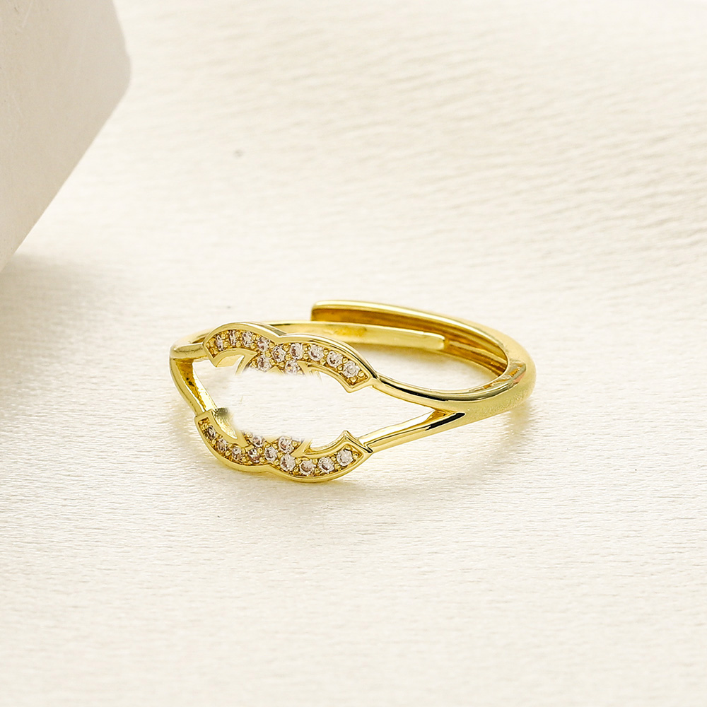 Designer Letter Band Rings Women Mens Stainless Steel Gold Silver Plated Luxury Open Ring Rings Wedding Jewelry Gift