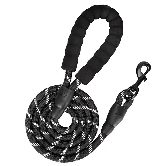 Large Running Reflective Strong Dog Leash with Comfortable Padded Handle Nylon Rope Pet Dog Leash