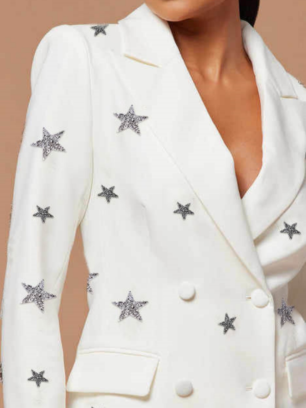 Fashion Women Suits Beaded Appliques Double Breasted Blazer Ladies Outfits Mother Of The Bridal Suit 2 Pieces Sets Pants Coat Customized