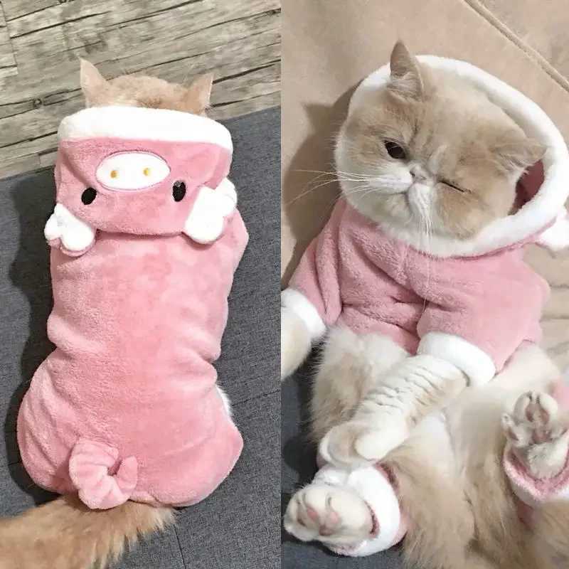 Pet Dog Clothes Soft Warm Fleece Dogs Jumpsuits Pet Clothing for Small Dogs Puppy Cats Hoodies Chihuahua Yorkshire Costume CoatsXJ241125