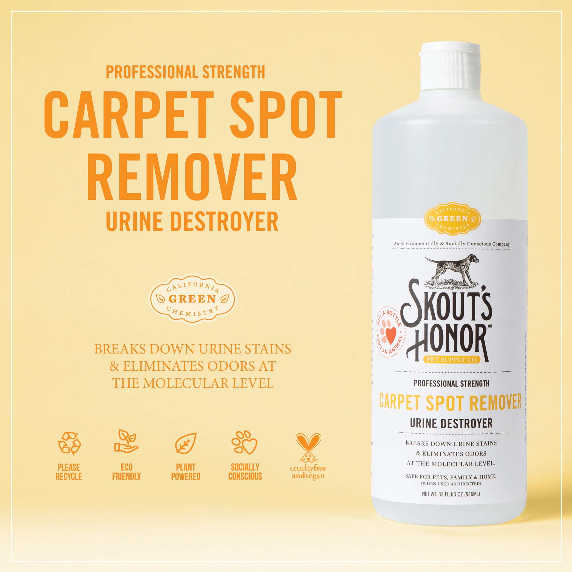 Skout's Honor Urine Destroyer Carpet Pad Penetrator for Dogs, 32 fl. oz.