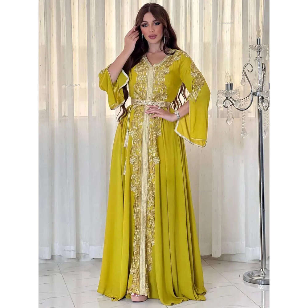 Eid Muslim Party Dress for Women Abaya Emboridery Jalabiya Morocco Dresses Abayas Kaftan Abaya Islam Vestidos Arab Long Robe 240229