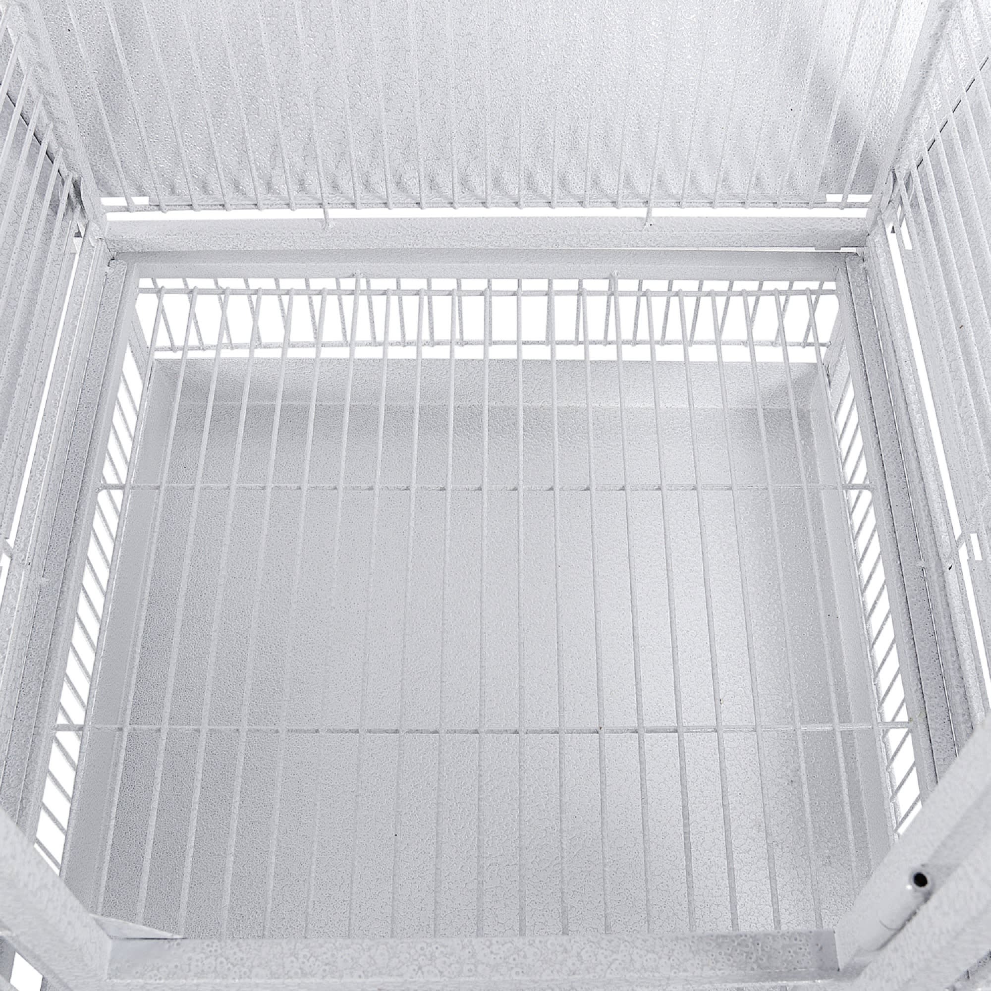 Topeakmart White Large Bird Cage with Play Top and Detachable Stand, 61.5" H