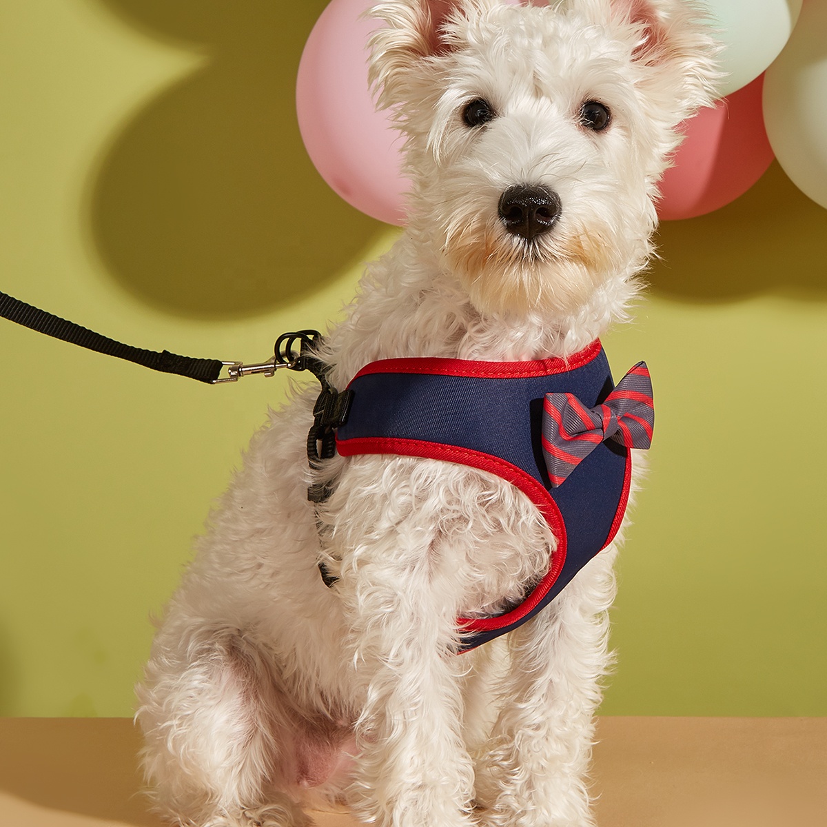 MIDEPET Pet Product Top Sellers Supplier Fashion Designer Adjustable Outdoor Plain Dog Harness Cute Bow Decoration Pet Harnesses