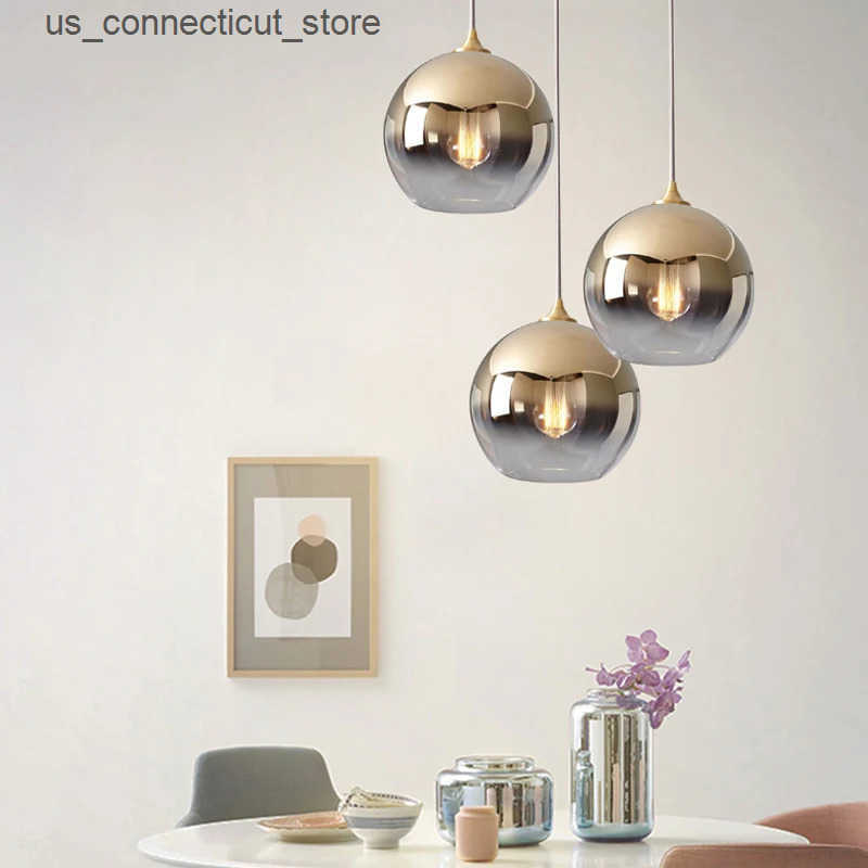 Pendant Lamps Modern Pendant Lights Glass Ball Hanglamp For Dining Room Bedroom Nordic Home Decor Luminaire Suspension E27 Kitchen Fixtures L240910
